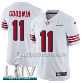 Camiseta Hombre NFL San Francisco 49ers Marquise Goodwin 11 Nike Blanco 2020 Super Bowl LIV